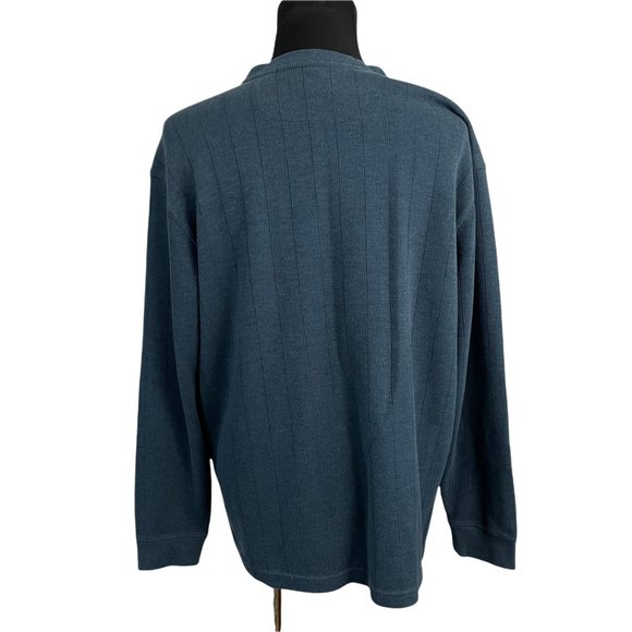 Columbia | Men's Blue Ribbed Crew Neck Sweater 2XL - Picture 4 of 6